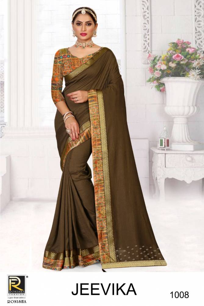 Ronisha Jeevika New Designer Festive Wear Vichitra Heavy Latest Silk Saree Collection